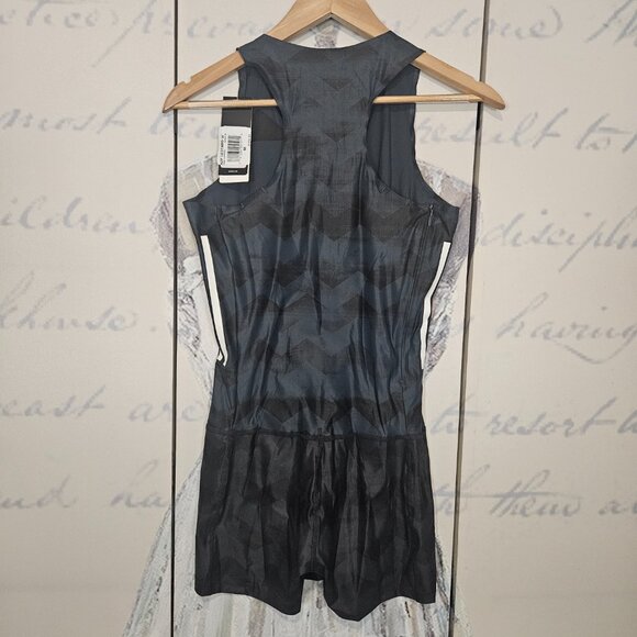 NWT Adidas Adizero Women's Leotard Running Bodysuit Size M Blue - Picture 2 of 5